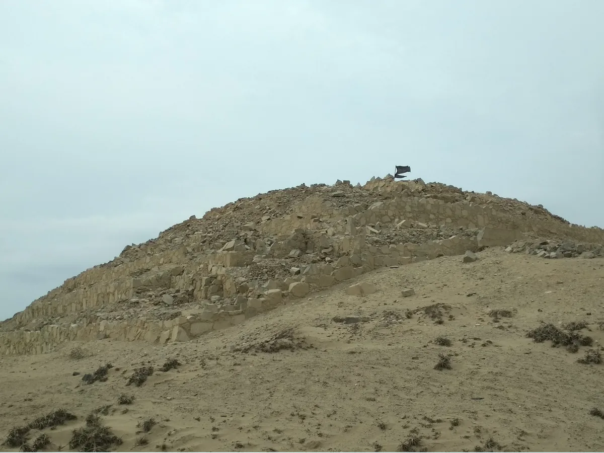 The ruins of Caral in the arid Supe Valley, Peru